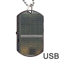 Building Pattern Dog Tag Usb Flash (two Sides) by BangZart