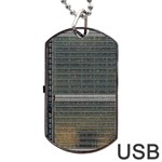 Building Pattern Dog Tag USB Flash (Two Sides) Front