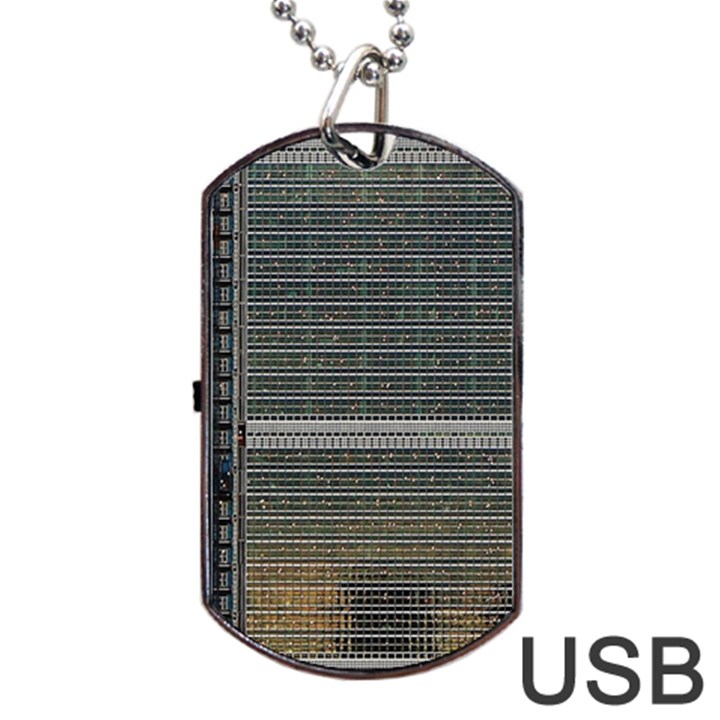 Building Pattern Dog Tag USB Flash (Two Sides)