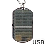 Building Pattern Dog Tag USB Flash (Two Sides) Back