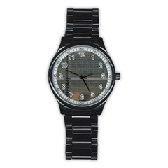 Building Pattern Stainless Steel Round Watch by BangZart