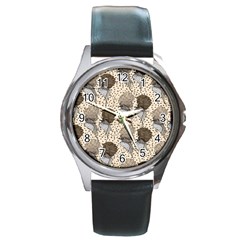 Bouffant Birds Round Metal Watch by BangZart