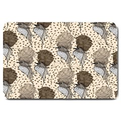 Bouffant Birds Large Doormat  by BangZart