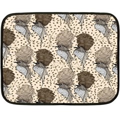 Bouffant Birds Fleece Blanket (mini) by BangZart