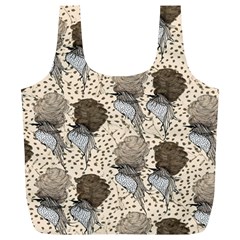 Bouffant Birds Full Print Recycle Bags (l)  by BangZart