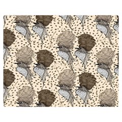 Bouffant Birds Double Sided Flano Blanket (medium)  by BangZart