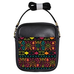 Bohemian Patterns Tribal Girls Sling Bags by BangZart