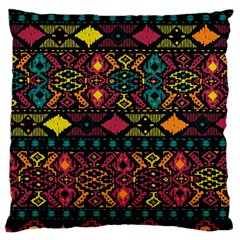 Bohemian Patterns Tribal Large Flano Cushion Case (two Sides) by BangZart