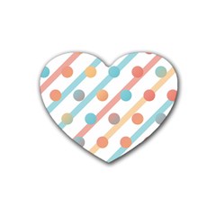 Simple Saturated Pattern Heart Coaster (4 Pack)  by linceazul