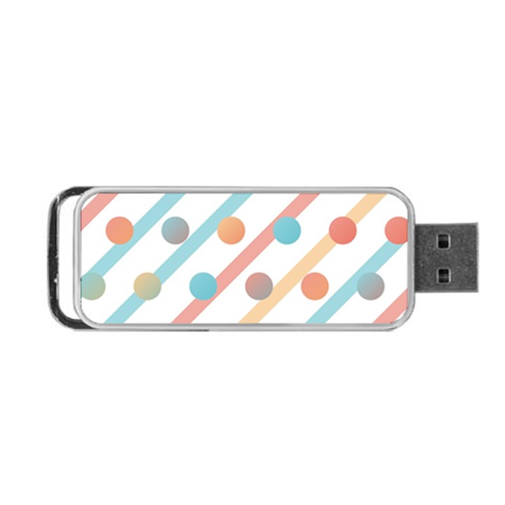 Simple Saturated Pattern Portable USB Flash (One Side)