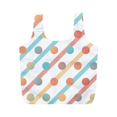 Simple Saturated Pattern Full Print Recycle Bags (M) 