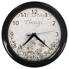 Shabby Chic Style Motivational Quote Wall Clocks (black) by dflcprints