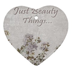 Shabby Chic Style Motivational Quote Heart Ornament (two Sides) by dflcprints