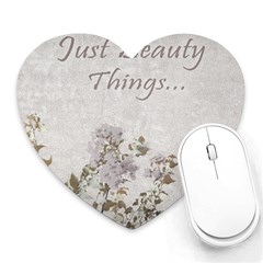 Shabby Chic Style Motivational Quote Heart Mousepads by dflcprints