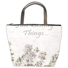 Shabby Chic Style Motivational Quote Bucket Bags by dflcprints