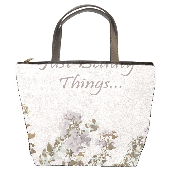 Shabby Chic Style Motivational Quote Bucket Bags