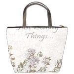 Shabby Chic Style Motivational Quote Bucket Bags Back