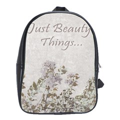 Shabby Chic Style Motivational Quote School Bags(large)  by dflcprints