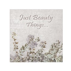 Shabby Chic Style Motivational Quote Small Satin Scarf (square)  by dflcprints