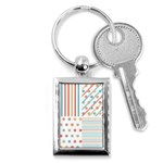 Simple Saturated Pattern Key Chains (Rectangle)  Front