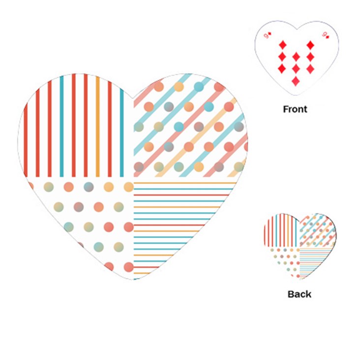 Simple Saturated Pattern Playing Cards (Heart) 