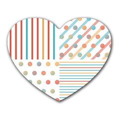 Simple Saturated Pattern Heart Mousepads by linceazul