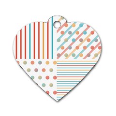 Simple Saturated Pattern Dog Tag Heart (one Side) by linceazul