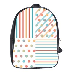 Simple Saturated Pattern School Bags(large)  by linceazul