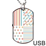 Simple Saturated Pattern Dog Tag USB Flash (One Side) Front