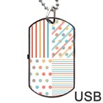 Simple Saturated Pattern Dog Tag USB Flash (Two Sides) Back