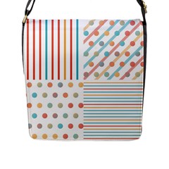 Simple Saturated Pattern Flap Messenger Bag (l)  by linceazul