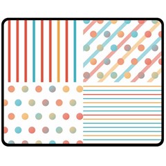 Simple Saturated Pattern Double Sided Fleece Blanket (medium)  by linceazul