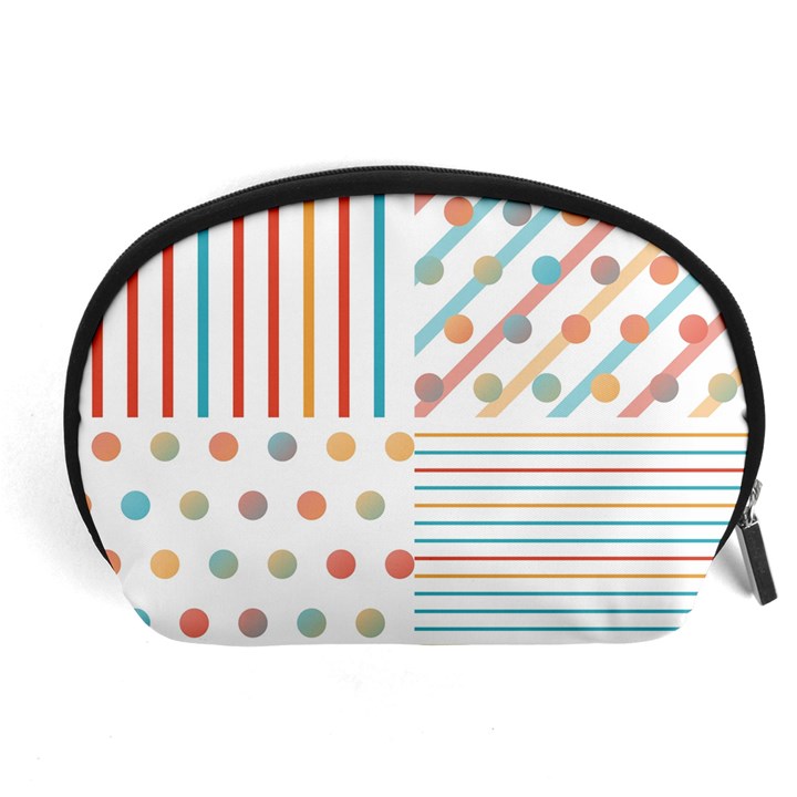 Simple Saturated Pattern Accessory Pouches (Large) 