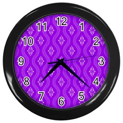 Decorative Seamless Pattern  Wall Clocks (black) by TastefulDesigns