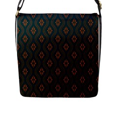 Ornamental Pattern Background Flap Messenger Bag (l)  by TastefulDesigns