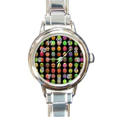 Beetles Insects Bugs Round Italian Charm Watch by BangZart