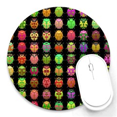 Beetles Insects Bugs Round Mousepads by BangZart