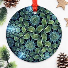 Blue Lotus Ornament (round) by BangZart