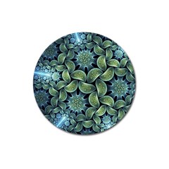 Blue Lotus Magnet 3  (round) by BangZart