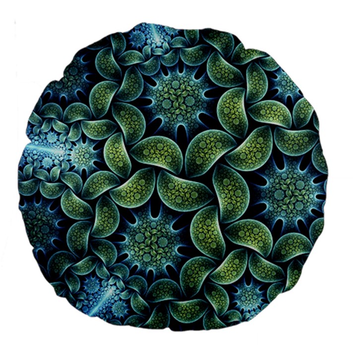 Blue Lotus Large 18  Premium Round Cushions