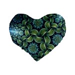 Blue Lotus Standard 16  Premium Heart Shape Cushions Back