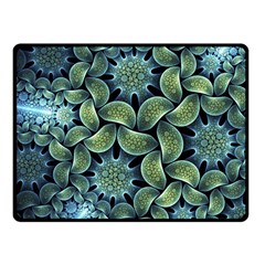 Blue Lotus Double Sided Fleece Blanket (small)  by BangZart