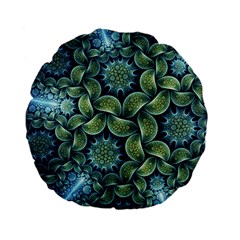 Blue Lotus Standard 15  Premium Flano Round Cushions by BangZart