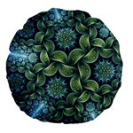 Blue Lotus Large 18  Premium Flano Round Cushions Front