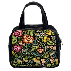 Bohemia Floral Pattern Classic Handbags (2 Sides) by BangZart