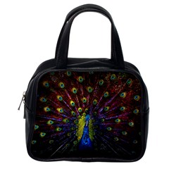 Beautiful Peacock Feather Classic Handbags (one Side) by BangZart