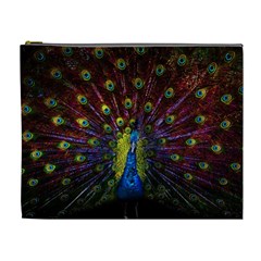 Beautiful Peacock Feather Cosmetic Bag (xl) by BangZart