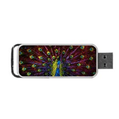 Beautiful Peacock Feather Portable Usb Flash (one Side) by BangZart