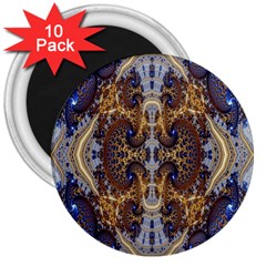 Baroque Fractal Pattern 3  Magnets (10 Pack)  by BangZart