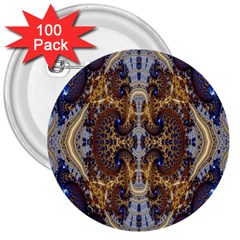 Baroque Fractal Pattern 3  Buttons (100 Pack)  by BangZart